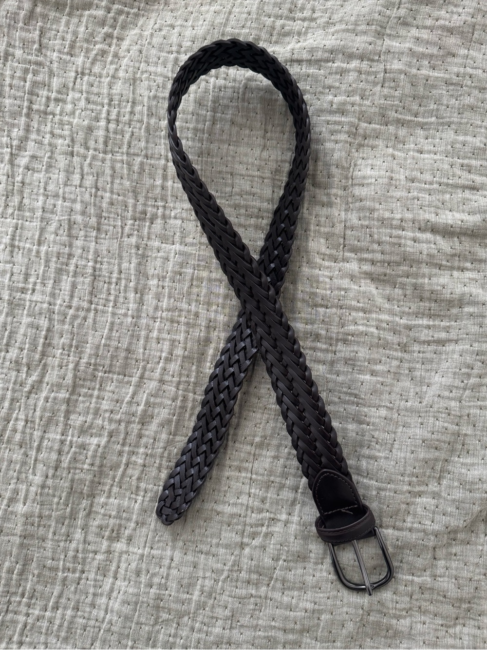 Quince Jack Italian Leather Woven Belt | Full Grain Italian Leather Size 30